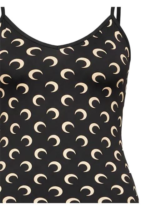 moon printed jersey straps top donna nero MARINE SERRE | WTO508ACJER0001IT99